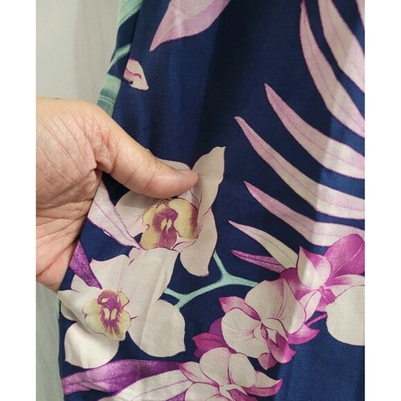 Tommy Bahama Orchid Opulence Print Sleeveless Silk Shift Dress Size Medium - Picture 10 of 13